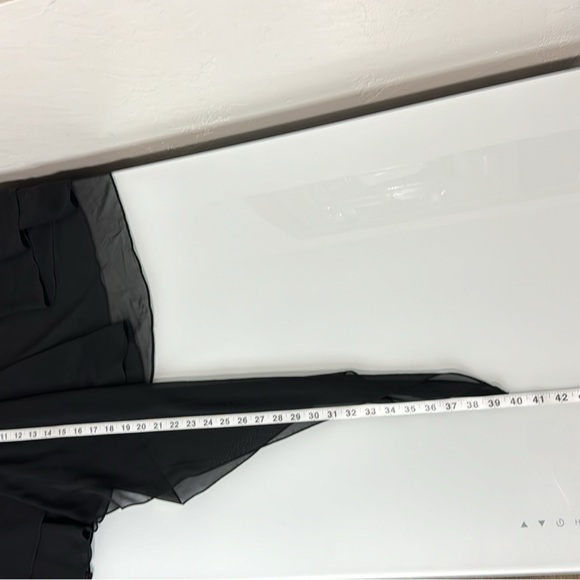 Alex Evenings black chiffon flutter sleeve bolero top OS - Picture 7 of 7